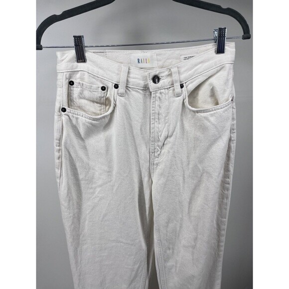 Rails Womens Size 27 The Topanga High Rise Straight White Denim Jeans Pants - Picture 3 of 13